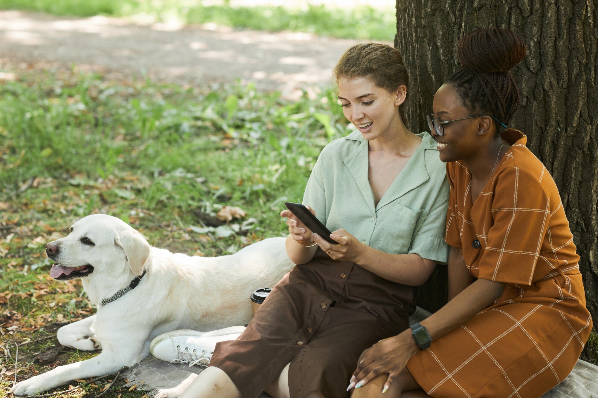 A person using a smartphone to manage pet care tasks